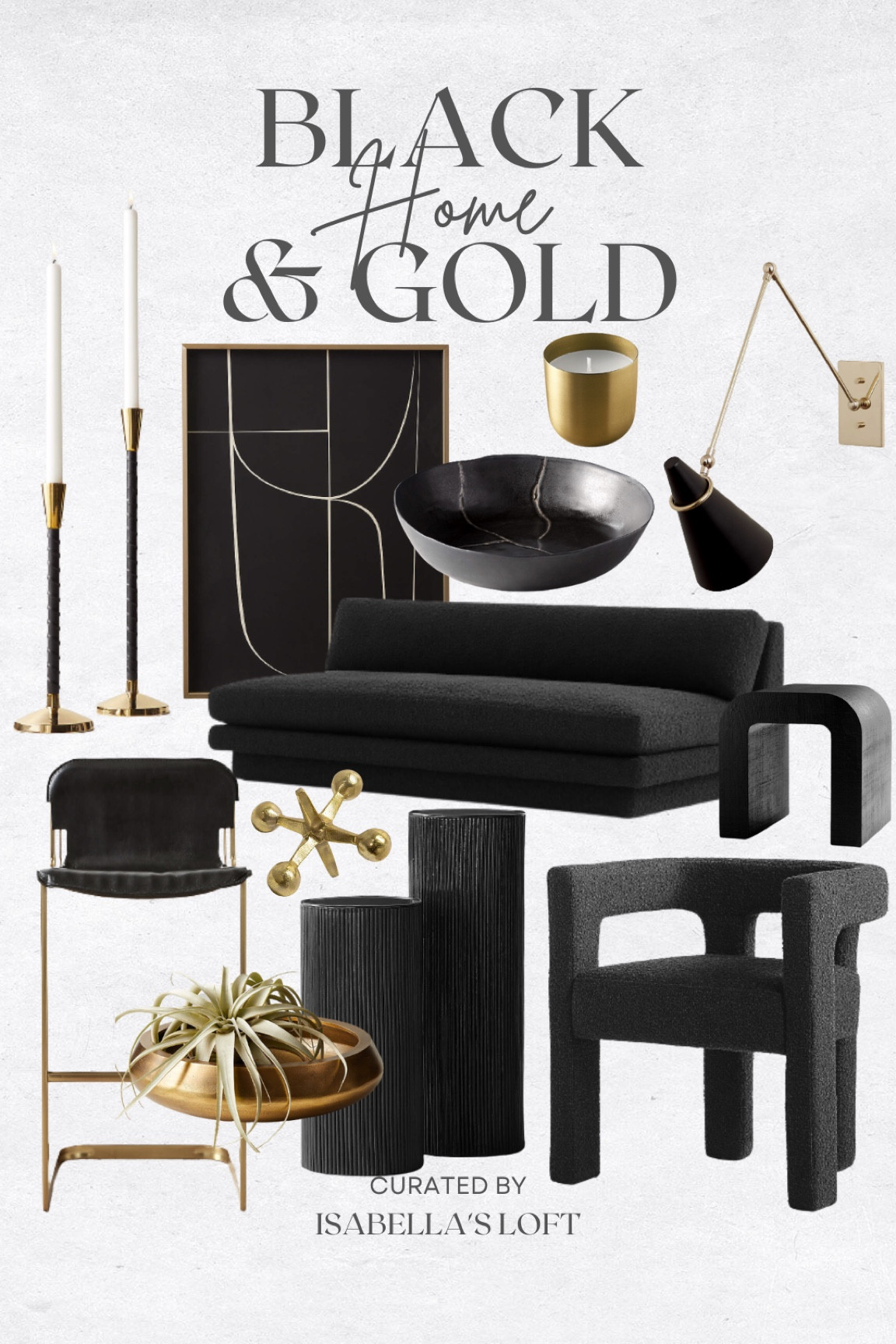 Black & Gold Home

Media Console, Living Home Furniture, Bedroom Furniture, stand, cane bed, cane furniture, floor mirror, arched mirror, cabinet, home decor, modern decor, mid century modern, kitchen pendant lighting, unique lighting, Console Table, Restoration Hardware Inspired, ceiling lighting, black light, brass decor, black furniture, modern glam, entryway, living room, kitchen, bar stools, throw pillows, wall decor, accent chair, dining room, home decor, rug, coffee table

#LTKhome #LTKfamily #LTKFind