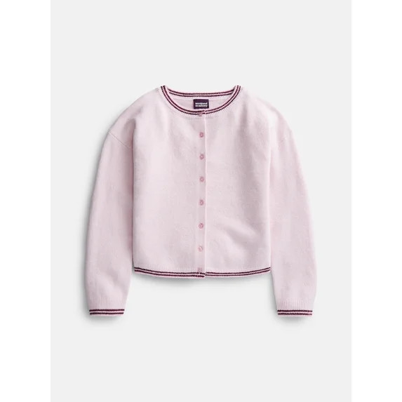 Weekend Academy Girls Button Front Cardigan with Long Sleeves, Sizes 4-18 | Walmart (US)