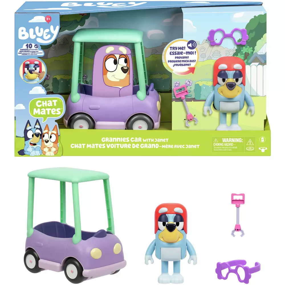 Buy Bluey S13 Chat Mates Grannies Car with Janet | Playsets and figures | Argos | argos.co.uk