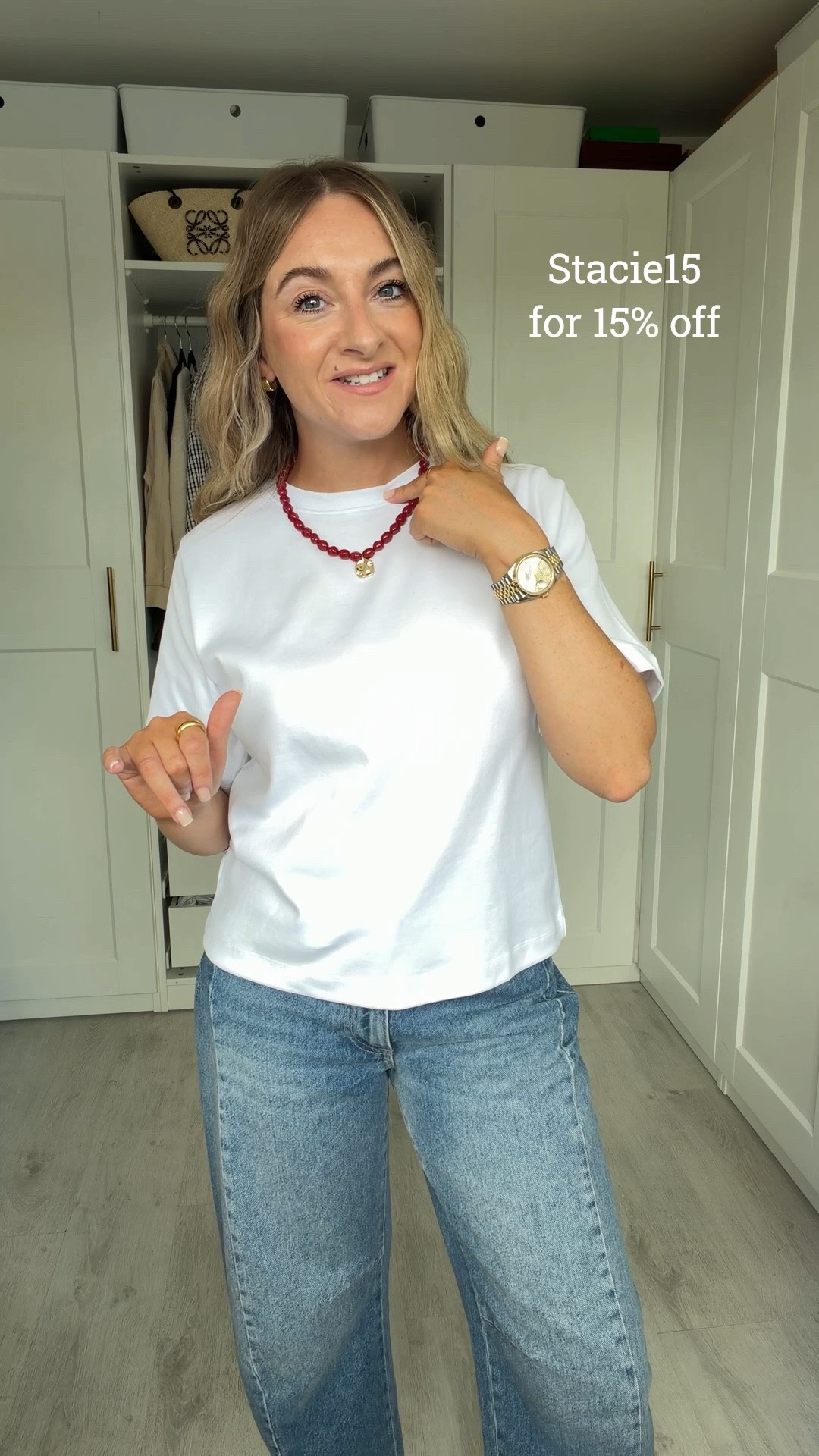An excellent white t-shirt! I wear a size small. STACIE15 for 15% off (ends Friday!)
Ad @Mint Velvet #relaxedglamour #mymv

#LTKjeans #LTKsale #LTKstyletip