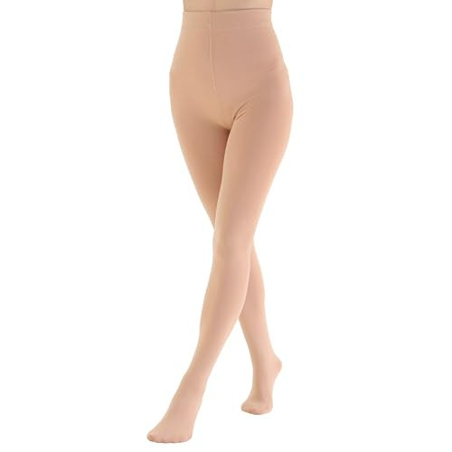 EVERSWE Women's Opaque Fleece Lined Tights, Thermal Tights (Nude,M) | Amazon (US)