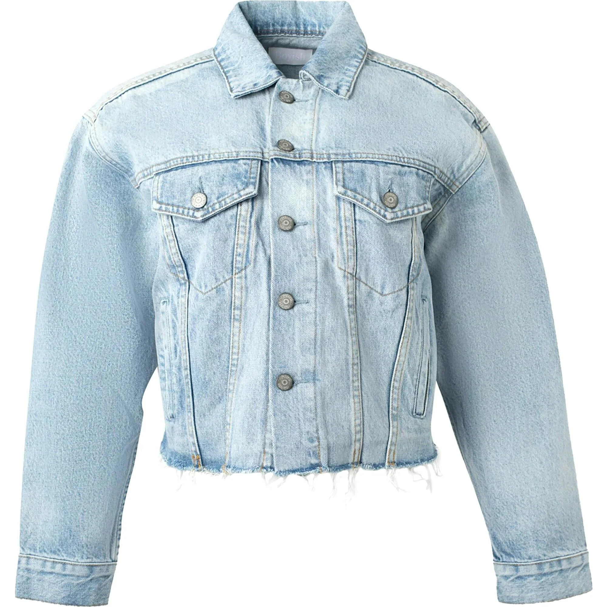 The Harvey Raw Hem Cropped Denim Jacket She's All That / L | Maisonette