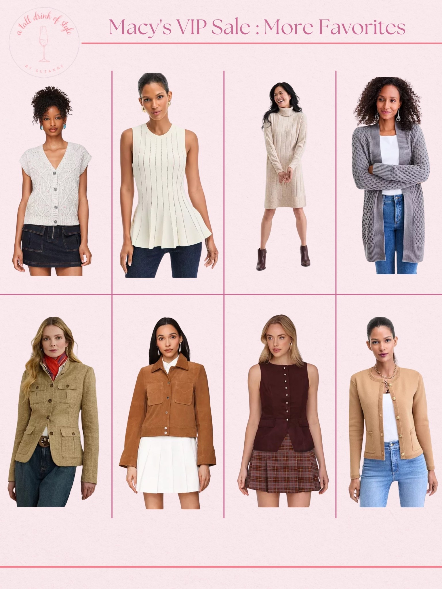 More of my favorite finds from the Macy’s VIP sale! These fall pieces are staples in anyone’s wardrobe! 

Hi friend! 👋 Thanks for your support! I’m so glad you’re here!
If you're tall, over 40, or just tired of fashion that doesn’t fit your life, you’re in the right place. I share classic, elevated outfit formulas that actually work on tall women (I’m 6’1” for reference!) and help you feel confident getting dressed again.
I am your resource for timeless, elevated fashion for women over 40 (and tall women)
Age: 55
Height: 6’1”
Tops: S/M
Bottoms: 8/10
Dresses: 8/M
Over 50 fashion, tall fashion, workwear, everyday outfits, timeless outfits, Classic Outfits

#LTKTall #LTKSaleAlert #LTKSeasonal