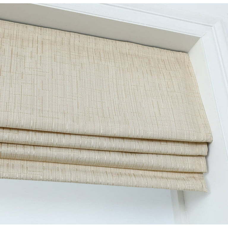 Cordless Room Darkening Roman Shades for Windows, Textured Woven Thermal Insulated Roman Blind | Walmart (US)