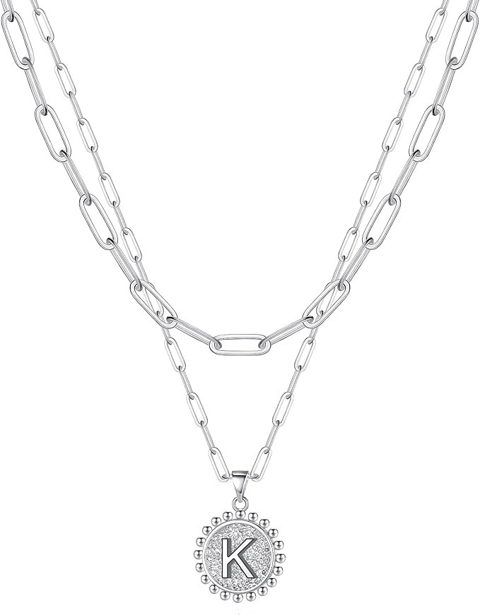 Layered Choker Necklaces for Women, 14K Gold Plated Dainty Layering Paperclip Chain Necklace Simp... | Amazon (US)