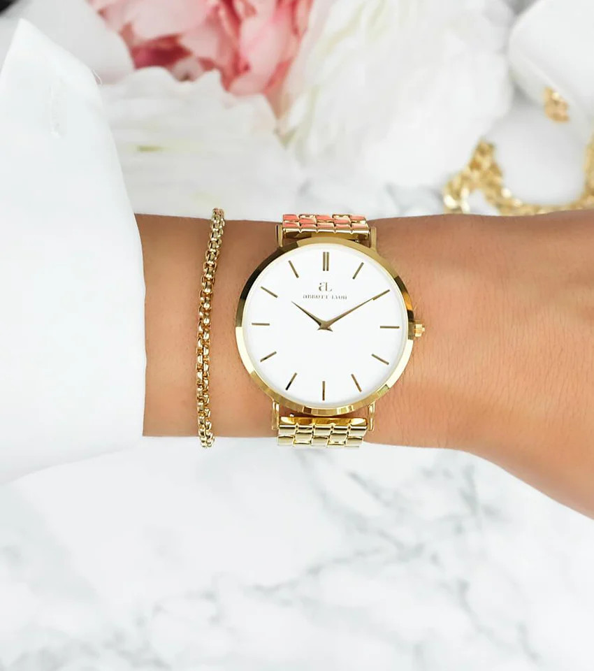 Gold Kensington Link 40 Watch | Abbott Lyon
