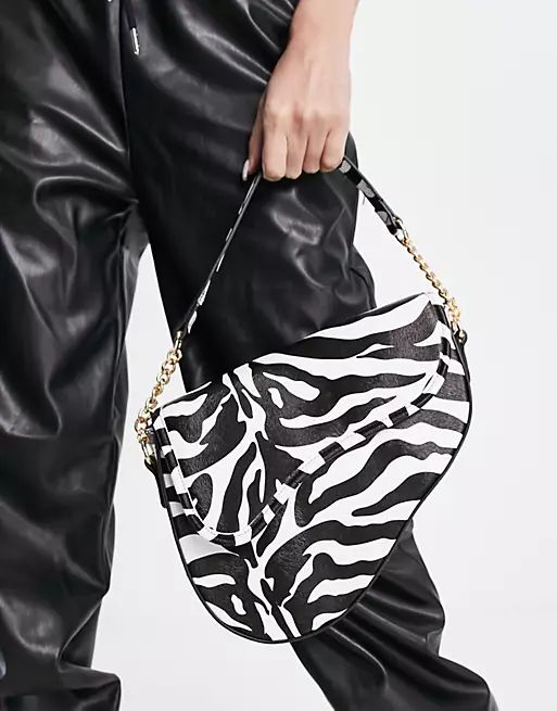 Public Desire The Fox shoulder bag in zebra | ASOS | ASOS (Global)
