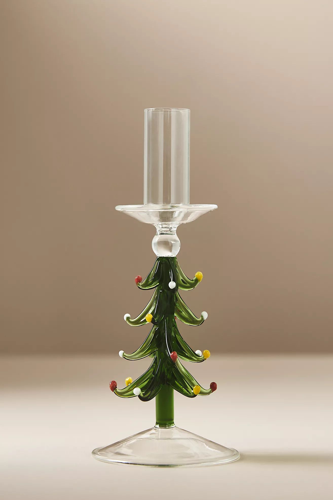 Holiday Tree Borosilicate Glass Candle Holder | Anthropologie (US)