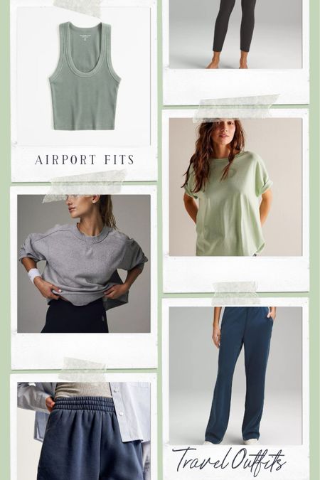 Travel Outfit Essentials for Her - Summer airport outfit ideas from Abercrombie & Fitch, Lululemon, J.Crew, and Free People

#LTKMidsize #LTKSeasonal #LTKTravel
