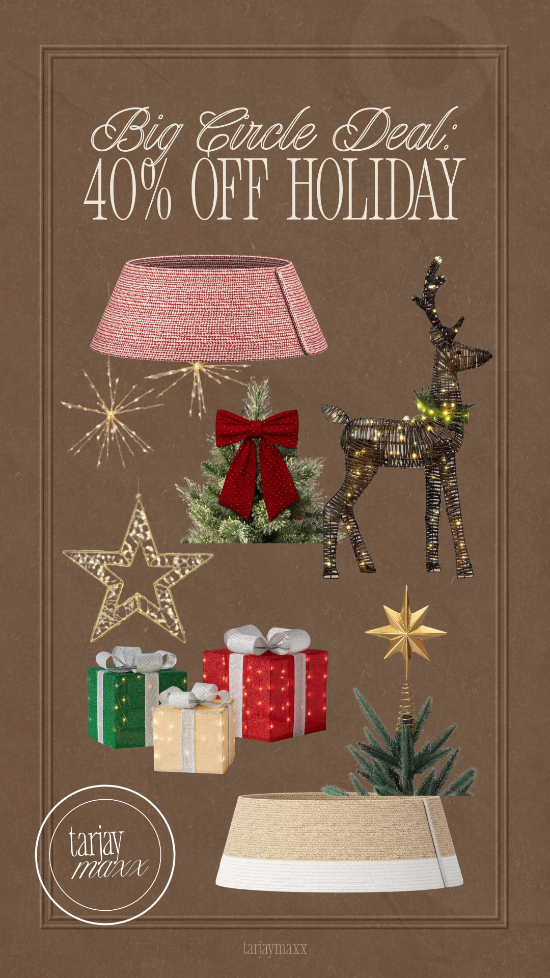 @Target Circle Deal Days Christmas deals are here! Save 40% on select holiday decor, including Christmas lights, outdoor decor, tree collars, toppers and more festive finds. Shop my favorite Target Christmas decor deals October 6–7 before the good stuff sells out! fall outfits women over 50, fall wedding guest dresses, fall dresses, wedding guest dress summer, date night outfits, fall fashion hauls, halloween decorations, fall decor, fall shoes, country concert outfits 

 #LTKSeasonal #LTKHome #LTKSaleAlert