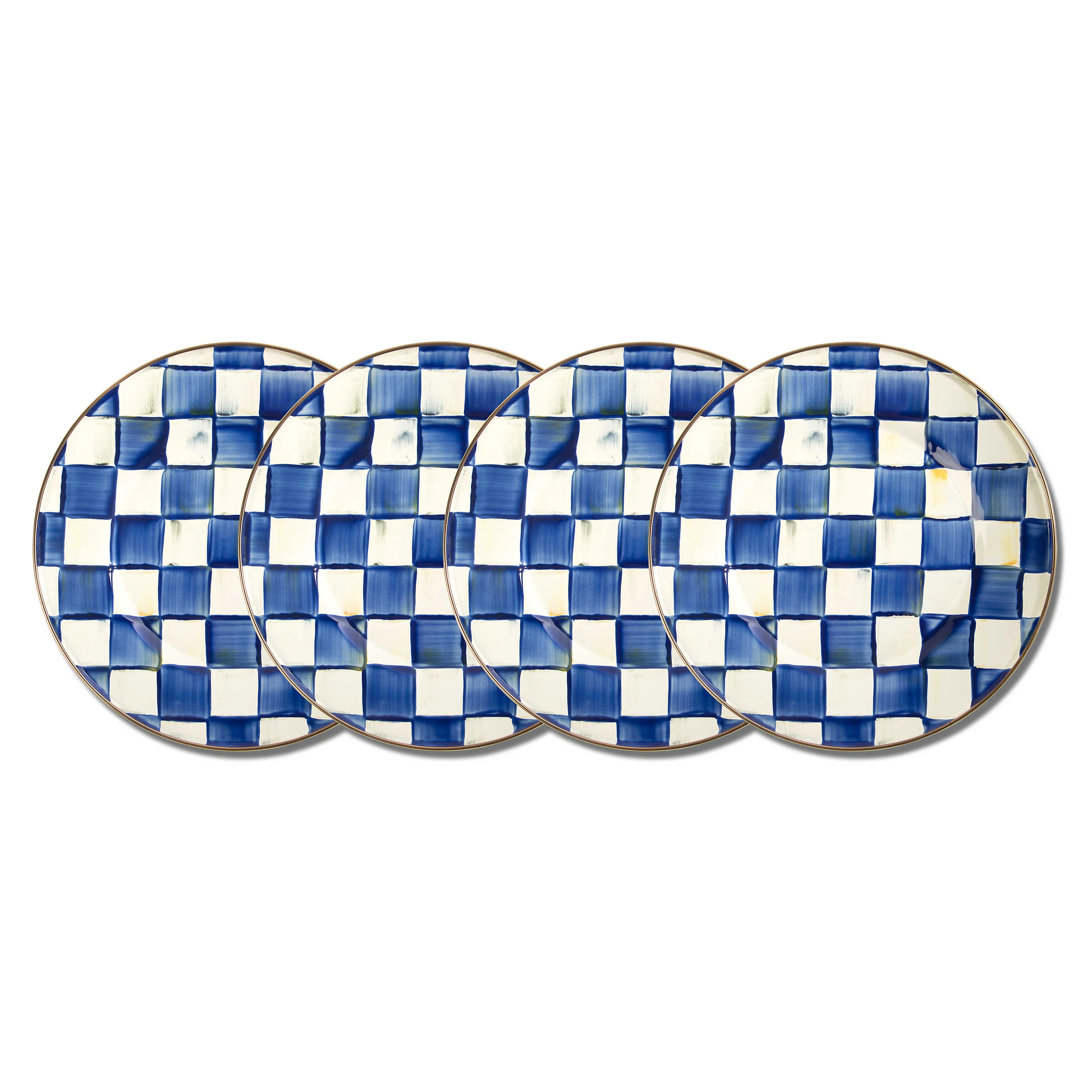 MacKenzie-Childs Sterling Check Salad Plates | Wayfair | Wayfair North America