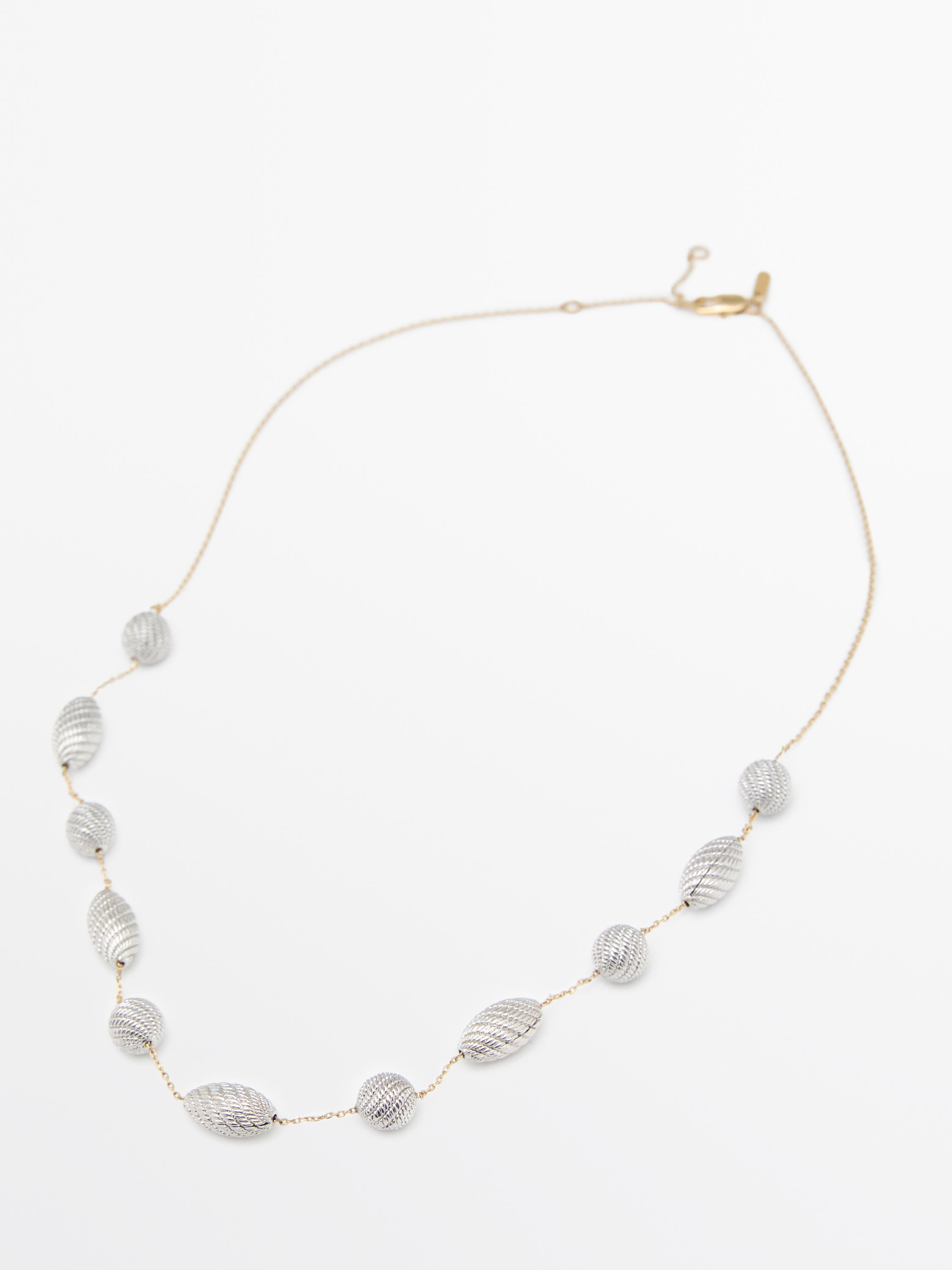 Necklace with textured oval pieces | Zara US