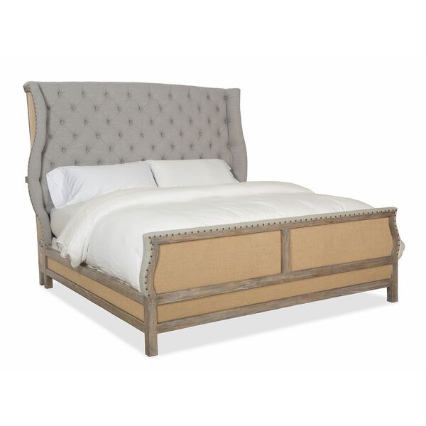 Boheme Bon Vivant De-Constructed Queen Upholstered Bed | Bellacor