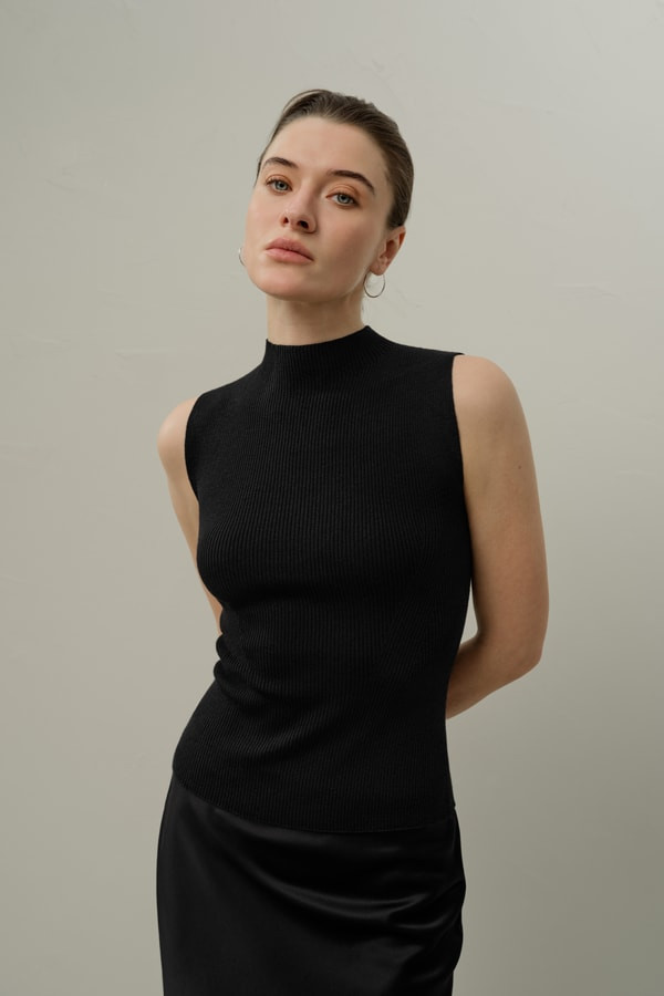 Seamless Knit Washable-Wool Vest | LILYSILK