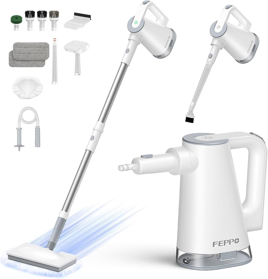 FEPPO Steam Mop & Detachable Handheld Steam Cleaner for Home and Floor Cleaning, 15s Heat-Up, 230... | Amazon (US)