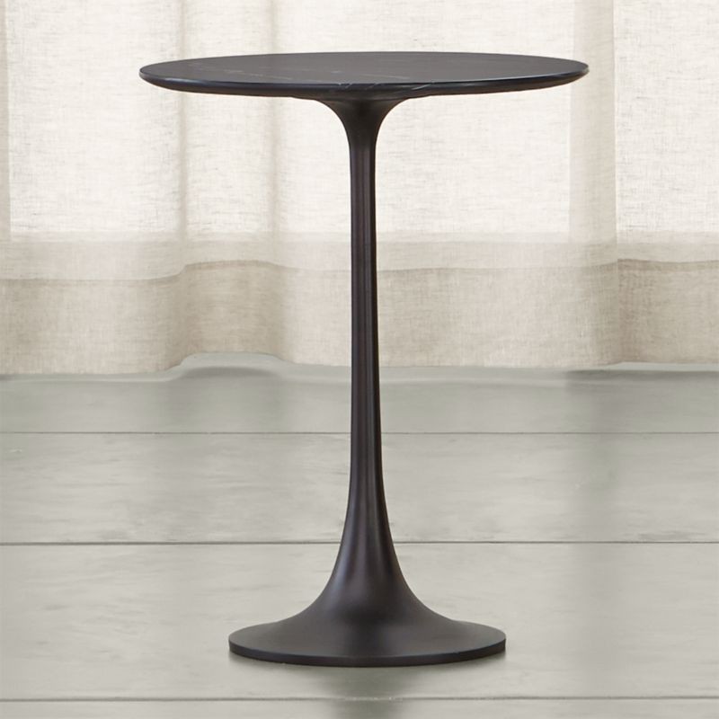 Nero Black Marble Accent Table | Crate & Barrel