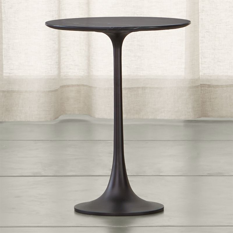 Nero Black Marble Accent Table | Crate & Barrel