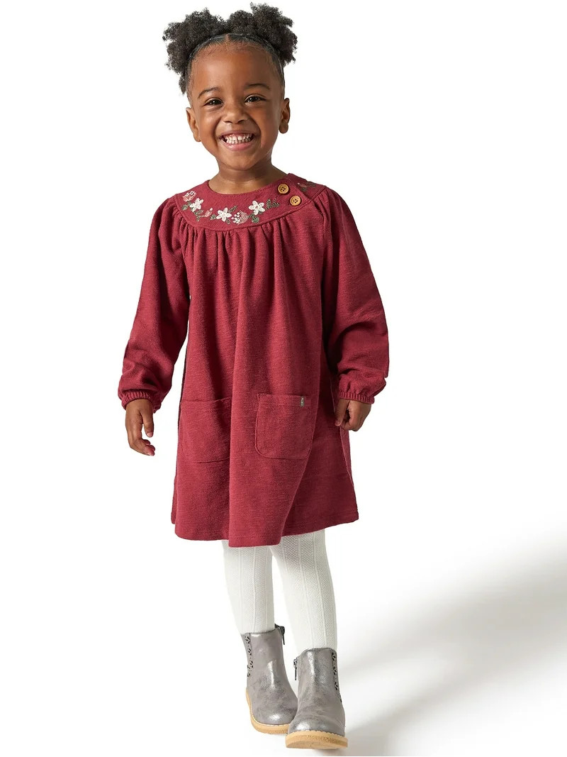 Modern Moments Vestido Estilo Yugo Redondeado by Gerber, Tallas 12M-5T | Walmart (US)