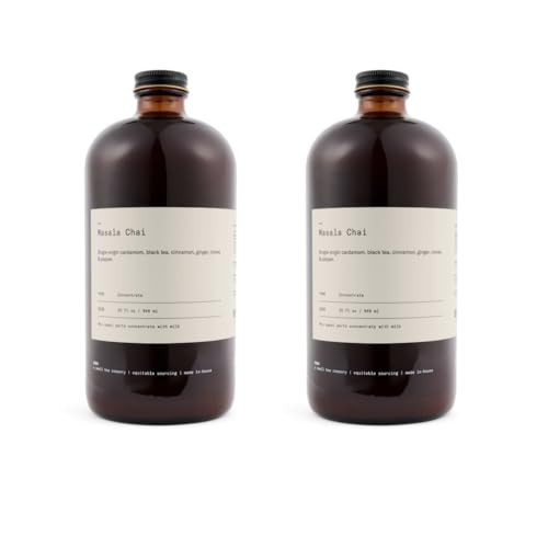 Dona Original Masala Chai Concentrate, Small-Batch, Single-Origin Spices, Hot or Iced Chai, 32 Fl Ounce Bottles (Pack of 2) (Large, 64, Fl Oz) | Amazon (US)