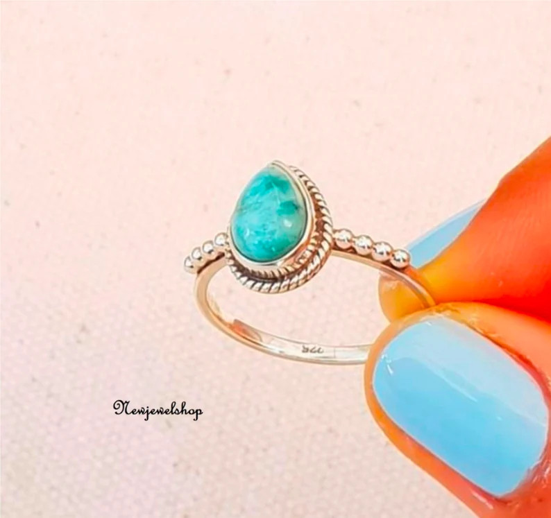 Turquoise Ring, 925 Silver Ring, Handmade Ring, Gemstone Ring, Turquoise Jewelry, Boho Ring, Silv... | Etsy (US)