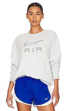 Nike NSW Air Fleece Crew in Pure Platinum from Revolve.com | Revolve Clothing (Global)