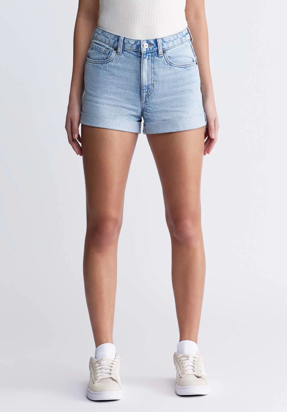 High Rise Relaxed Goldie Women's Short, Damaged and Worn - BL15960 | Buffalo David Bitton