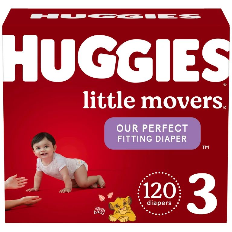 Huggies Little Movers Baby Diapers, Size 3, 120 Ct | Walmart (US)