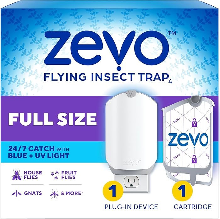Zevo Flying Insect Trap & Cartridge - Plug in Fly Trap & Indoor Bug Catcher for Gnats, House & Fr... | Amazon (US)