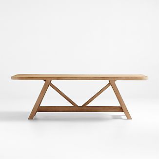 Aya 94" Natural Wood Farmhouse Dining Table by Leanne Ford + Reviews | Crate & Barrel | Crate & Barrel