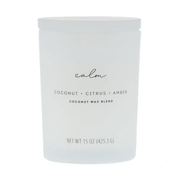 Calm | Spa Candle 2-Wick Scented 15oz Jar Candle (Coconut + Citrus + Amber) - Walmart.com | Walmart (US)