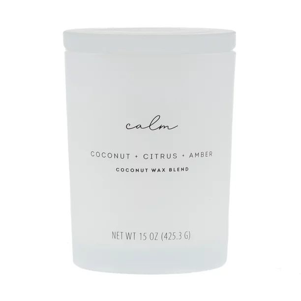 Calm | Spa Candle 2-Wick Scented 15oz Jar Candle (Coconut + Citrus + Amber) - Walmart.com | Walmart (US)