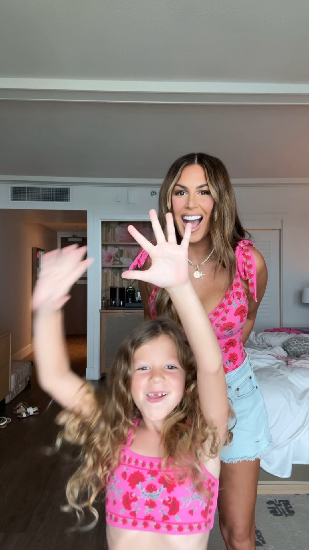 last day in hawaii! wearing a medium and blakely is wearing a 7/8! 🩷 

 #LTKSeasonal