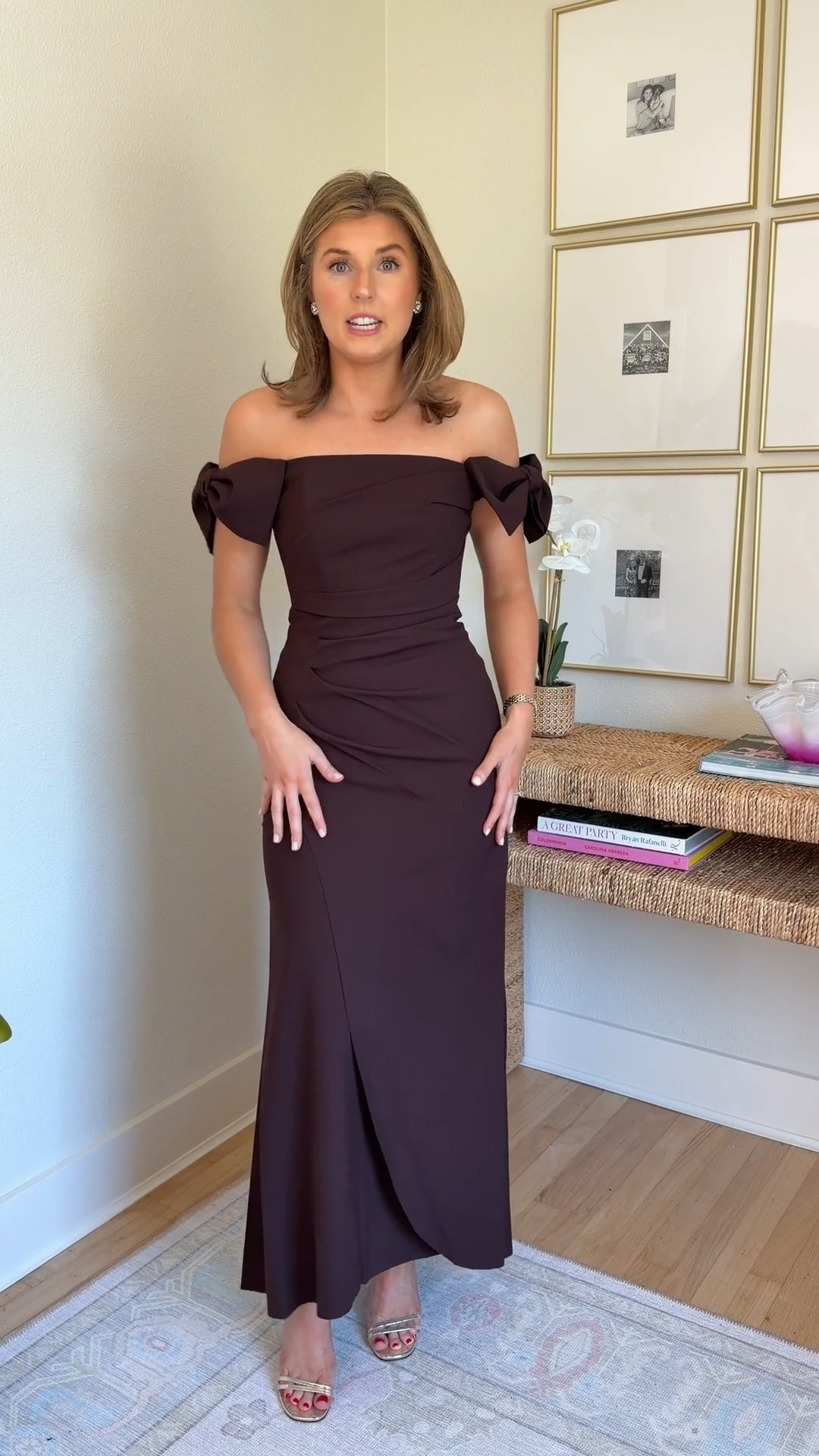 Lovely dress for a formal wedding! Runs small ! Size up a size or two!! Wearing a 2