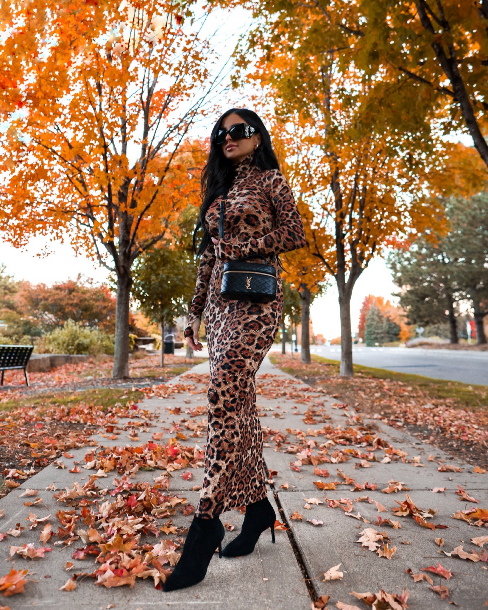 Fall date night outfit idea
Nordstrom Leopard under $150 dress wearing an XS
Stuart Weitzman booties run TTS
Saint Laurent vanity bag


#LTKSeasonal #LTKFindsUnder100 #LTKShoeCrush