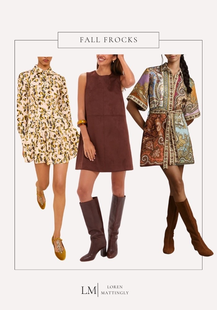 Fall frocks you’ll actually want to wear! 🍂 From rich suede to playful prints, these dresses make the perfect statement for crisp autumn days. Pair with tall boots, a cozy trench, or your favorite gold accessories for effortless fall style.
 ✨ Which look is your favorite — floral, suede, or paisley?

#FallStyle #FallFashion #FallDresses #LTKFall #LTKStyle

#LTKSeasonal