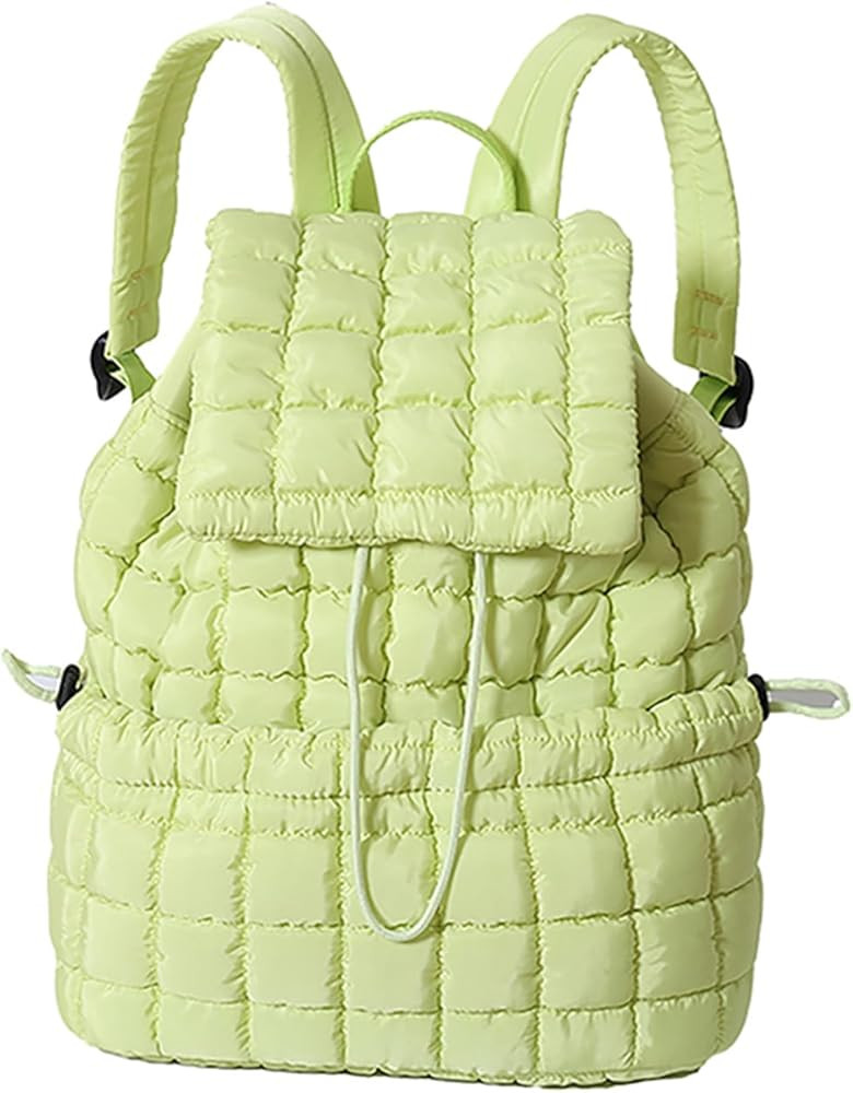 Quilted Backpack for Women, Trendy Puffer Backpack Drawstring Backpack Purse Quilted Puffy Backpa... | Amazon (US)