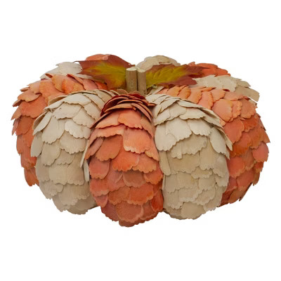 Northlight 10" Brown and Orange Autumn Harvest Tabletop Pumpkin | Target