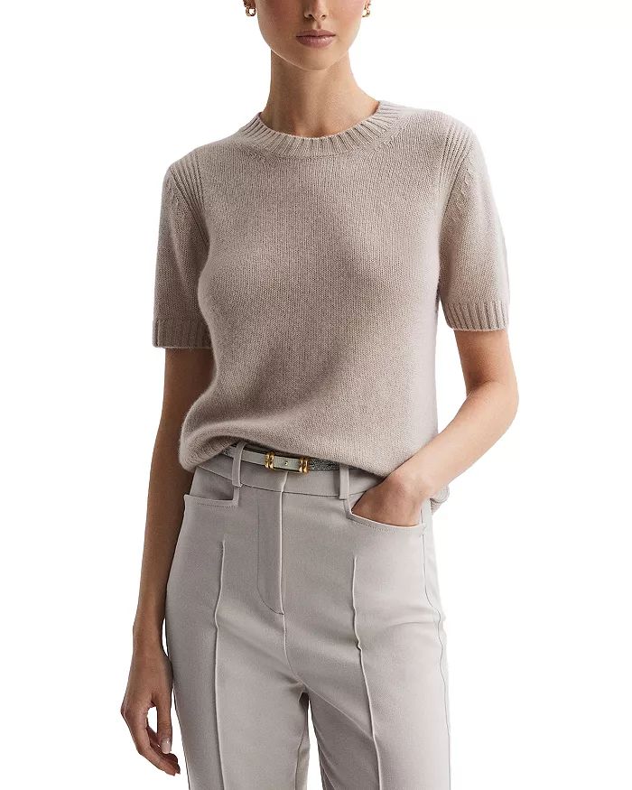 Hallie Cashmere Short Sleeve Sweater Tee | Bloomingdale's (US)