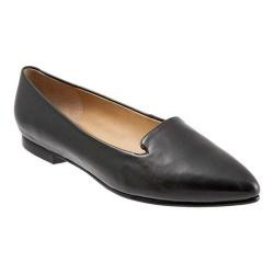 Women's Trotters Harlowe Pointed Toe Flat Black Leather | Bed Bath & Beyond