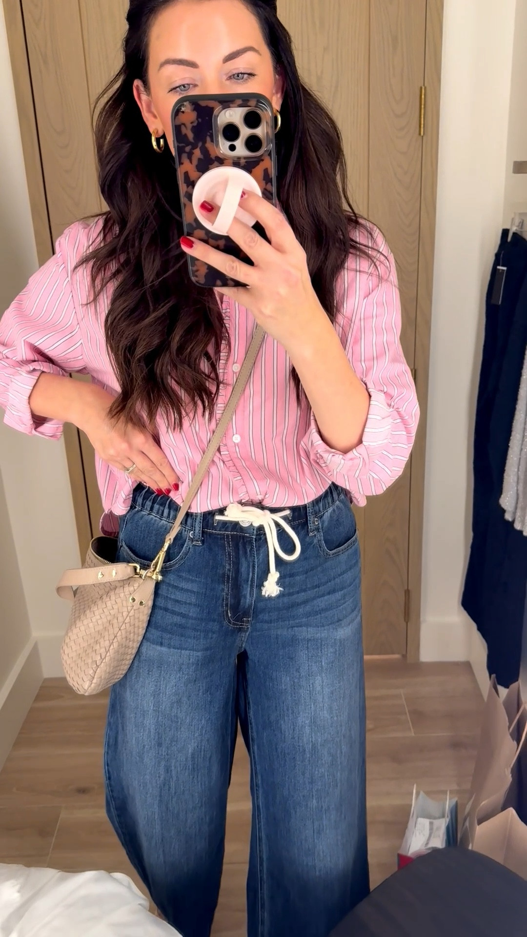 RESTOCKED! 
Jeans-small
Button up-medium 

#LTKSaleAlert #LTKGiftGuide #LTKFindsUnder50