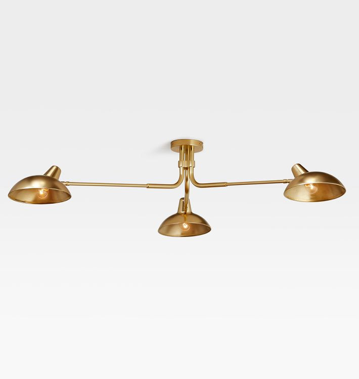 Brendle 3-Arm Semi-Flush Chandelier | Rejuvenation