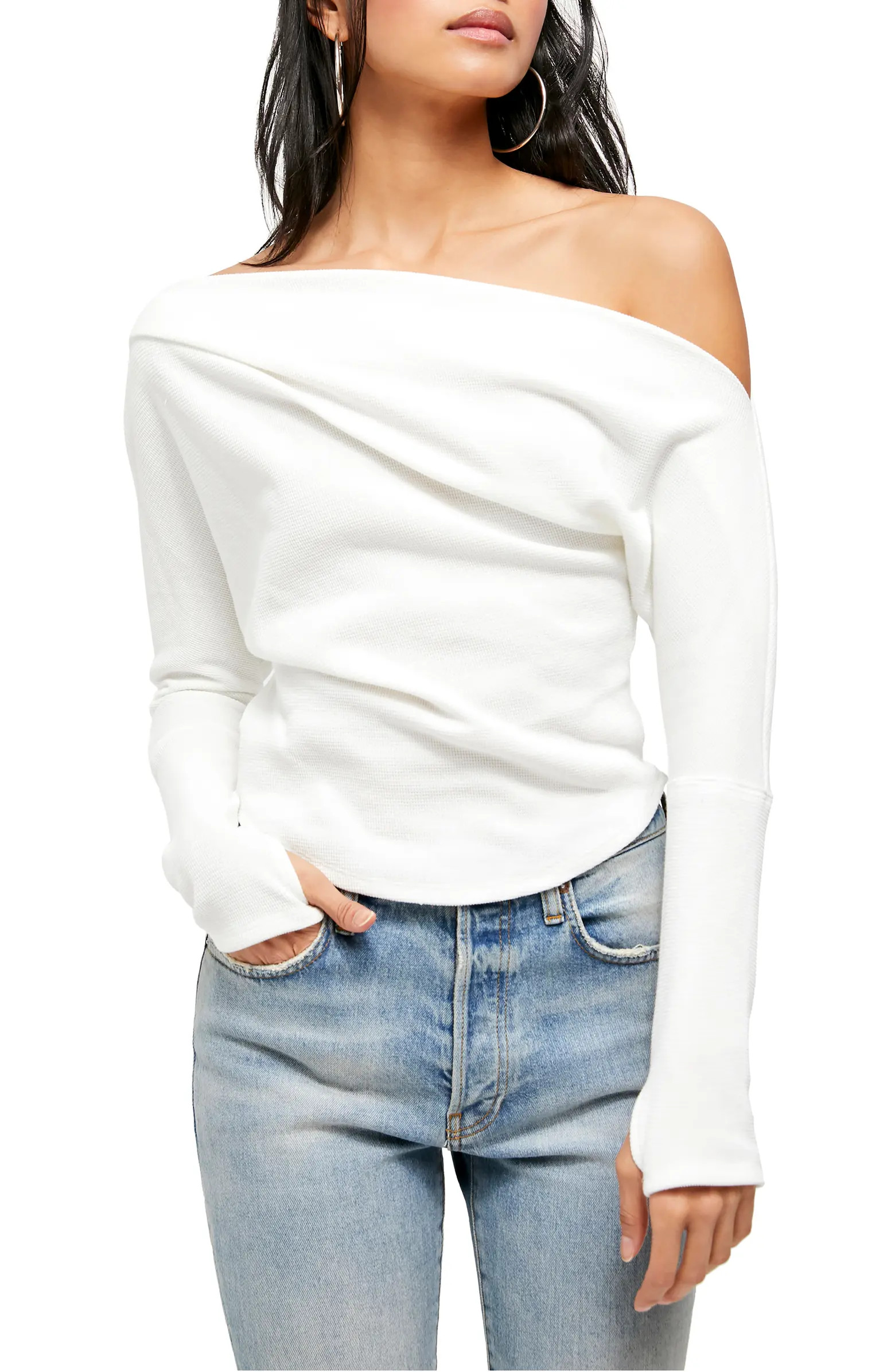 Free People Fuji Off the Shoulder Thermal Top | Nordstrom | Nordstrom