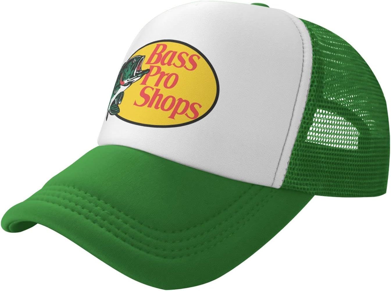 Bass Trucker Hat Mesh Fishing Shop Hat Baseball Cap Dad Hat for Fishing & Hunting | Amazon (US)