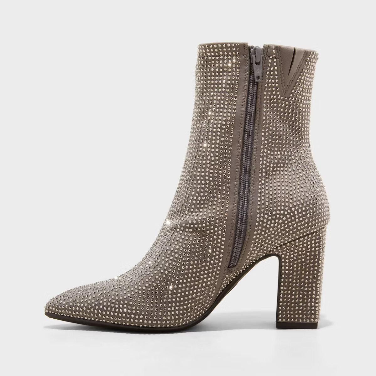 Women's Cassidy Rhinestone Ankle Boots - A New Day™ Silver | Target