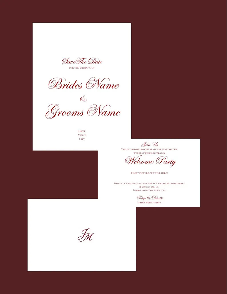 Editable Save The Date Template (Canva digital download) | Etsy (US)