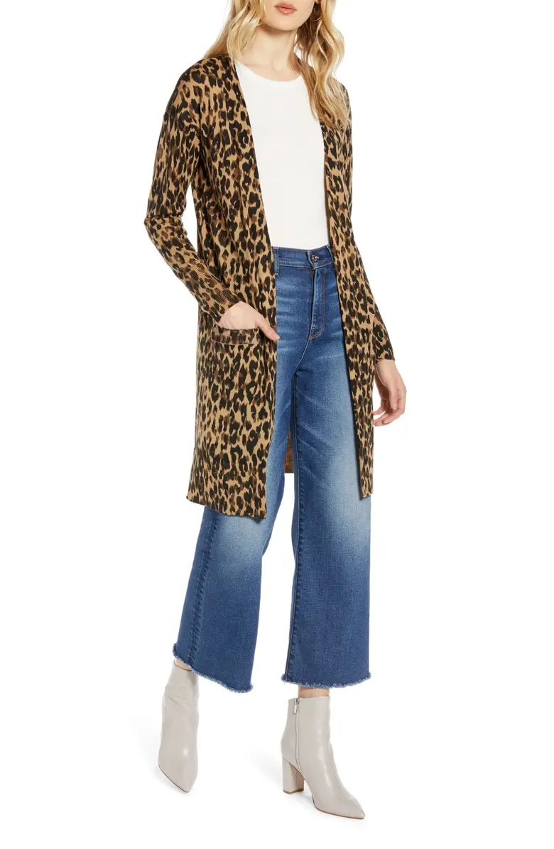 Leopard Print Long Cardigan | Nordstrom