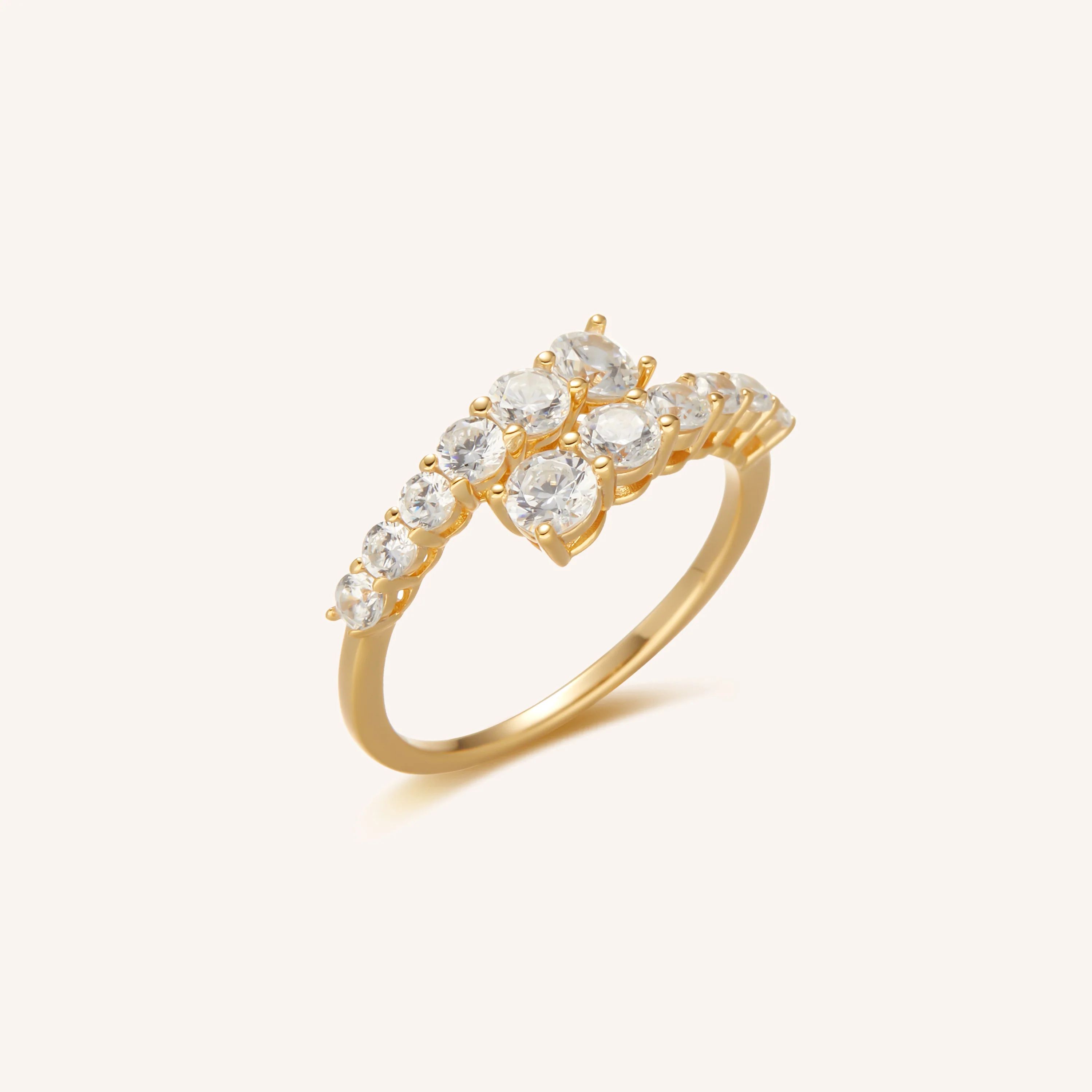 Adelaide Crystal Gold Vermeil Ring | Victoria Emerson