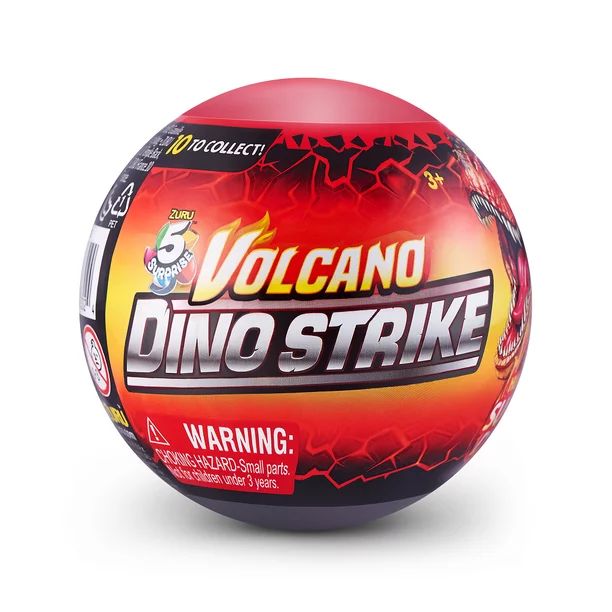 5 Surprise Dino Strike Volcano Series 4 Mystery Collectible Capsule by ZURU - Walmart.com | Walmart (US)
