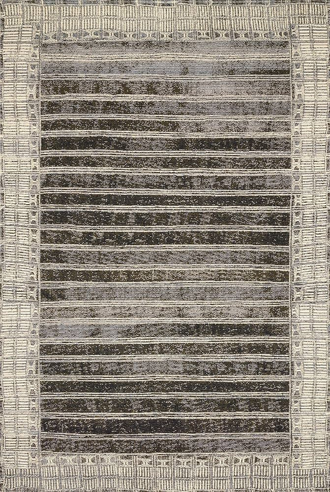 Loloi Mika Charcoal/Ivory 7'-10" x 11'-2" Area Rug | Amazon (US)