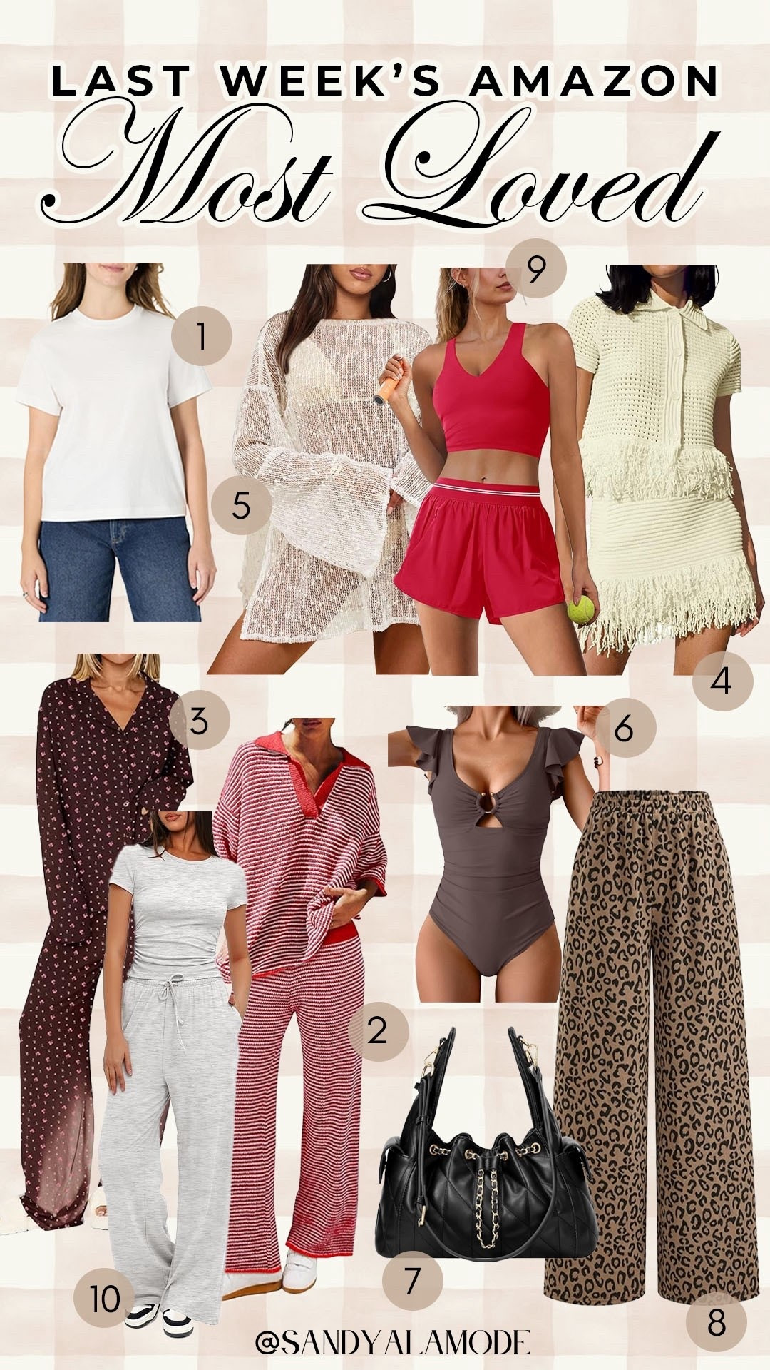 Last week’s Amazon best sellers. Amazon most loved. Amazon finds. Amazon fashion. Amazon swim coverup. Amazon spring matching set. Amazon matching lounge set. Amazon basic white tee. Amazon designer style handbag. Amazon active set. Amazon leopard pants  

#LTKfindsunder100 #LTKstyletip #LTKSeasonal